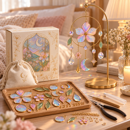 Iridescent Floral Suncatcher Craft Kit