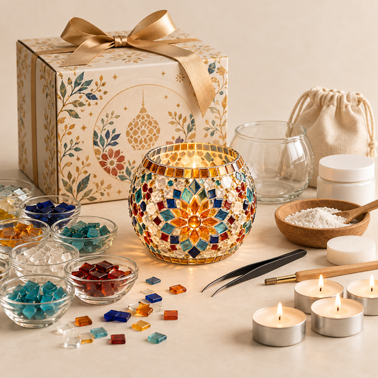 Celovaire Mosaic Tealight Holder Craft Kit