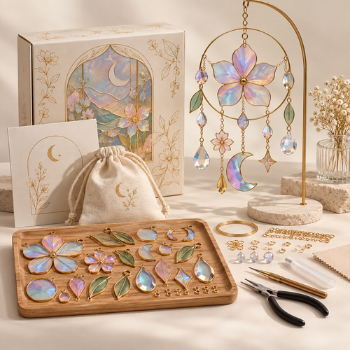 Celovaire Iridescent Floral Suncatcher Craft Kit