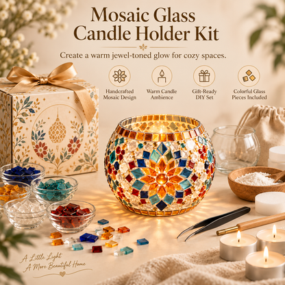 Mosaic Tealight Holder Craft Kit